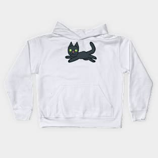 Floppy Cat [Black] Kids Hoodie